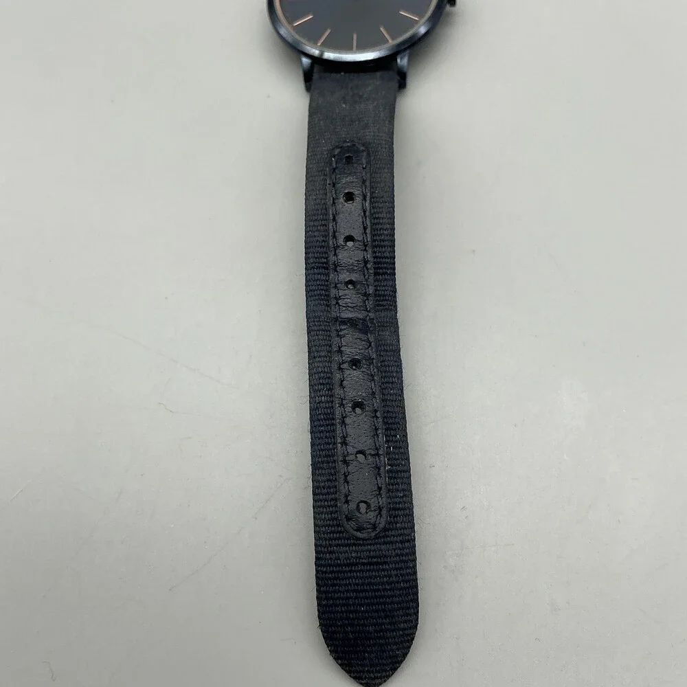 Lacoste Womens Watch 35mm Black Dial Leather Fabric 3 ATM New Battery